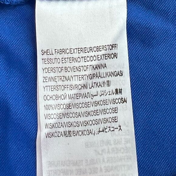 Farm Rio 🌴🦜🌺 Vivid Bright Blue Long Sleeve, High-Neck Bodysuit, Size XXS. NWT - Picture 15 of 16